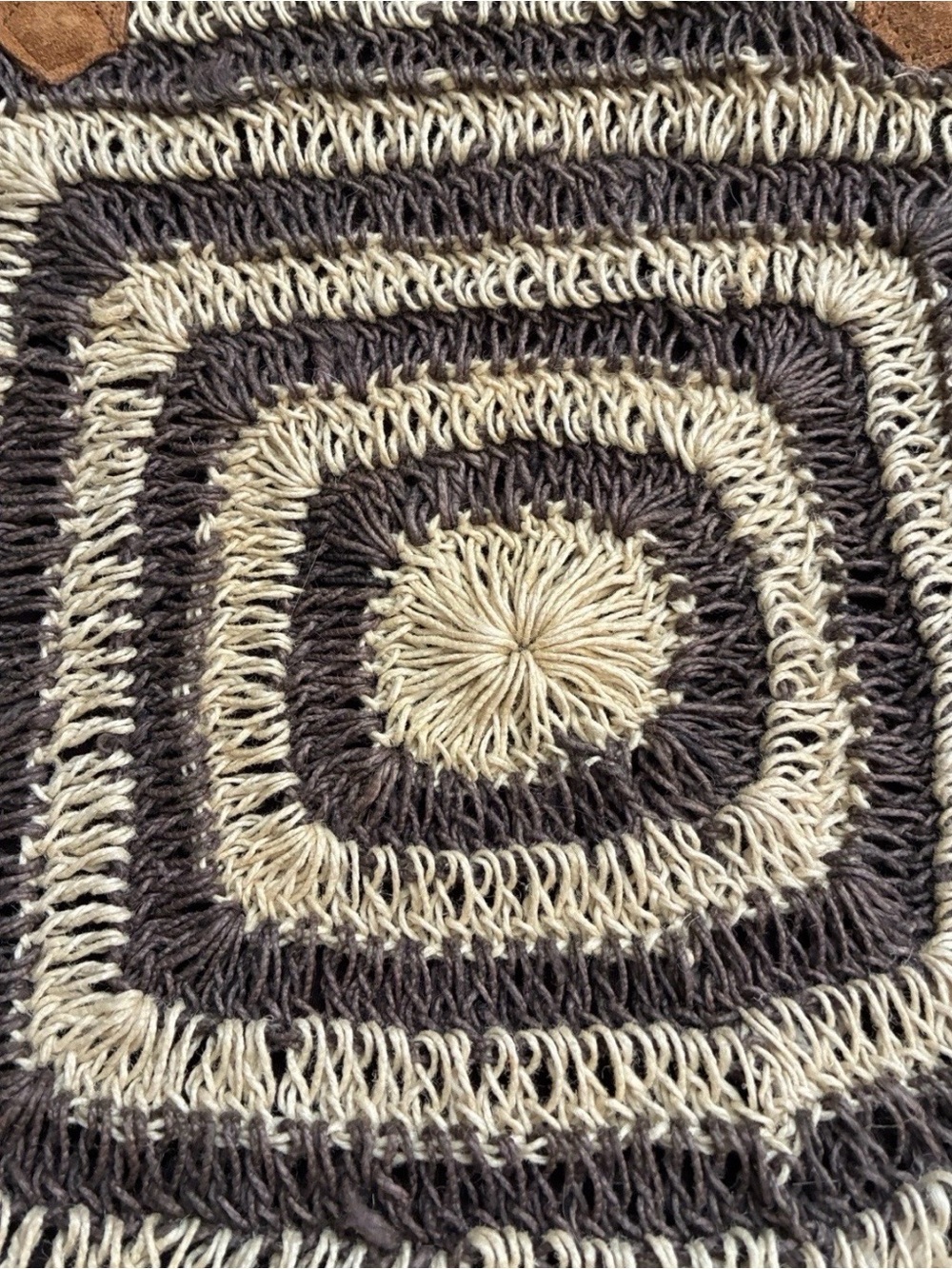 Macchia di Ruggine OVERSIZED SQUARE JUTE TOTE- CHARCOAL NWT! - Picture 6 of 13